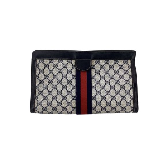 Gucci Vintage Cloth Clutch Bag Ophidia - Picture 1 of 5